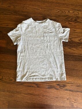 Gap boys light blue and white striped shirt